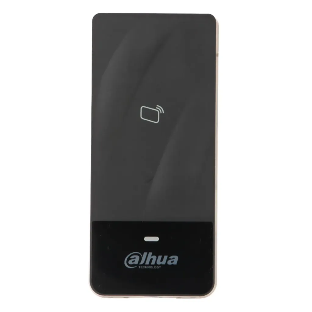 [DHI-ASR1200E] Dahua - Lector de Acceso de Reconocimiento de Tarjetas (IC Mifare) de Identificación Sin Contacto Comunicación RS-485 y Wiegand IP66 Uso en Interiores y Exteriores