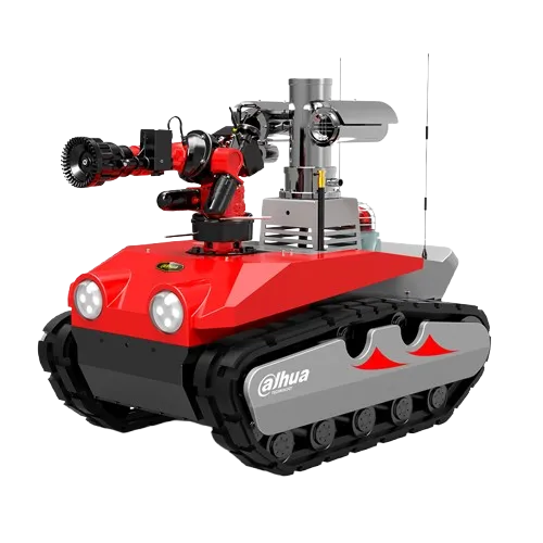 Robot contra Incendios y de Exploración a Prueba de Explosiones Cañón de Agua de 80 L/s Alcance de Chorro de 85 m Cámara Térmica Híbrida con Zoom Óptico 30x Detección de Gases Tóxicos y Combustibles Grado...