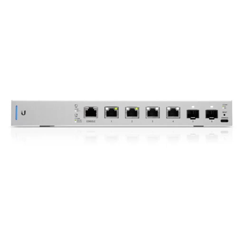 Switch UniFi 7 Puertos [1 Puerto Consola + 4 Puertos PoE++ 802.3bt + 2 Puertos SFP+]