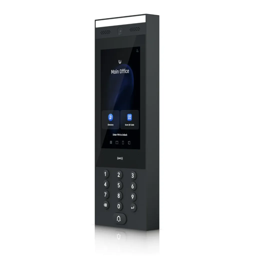 UniFi Intercom Lector NFC y QR Pantalla táctil 7" Cámara, Bocina y Micrófono IP65 Interior/Exterior