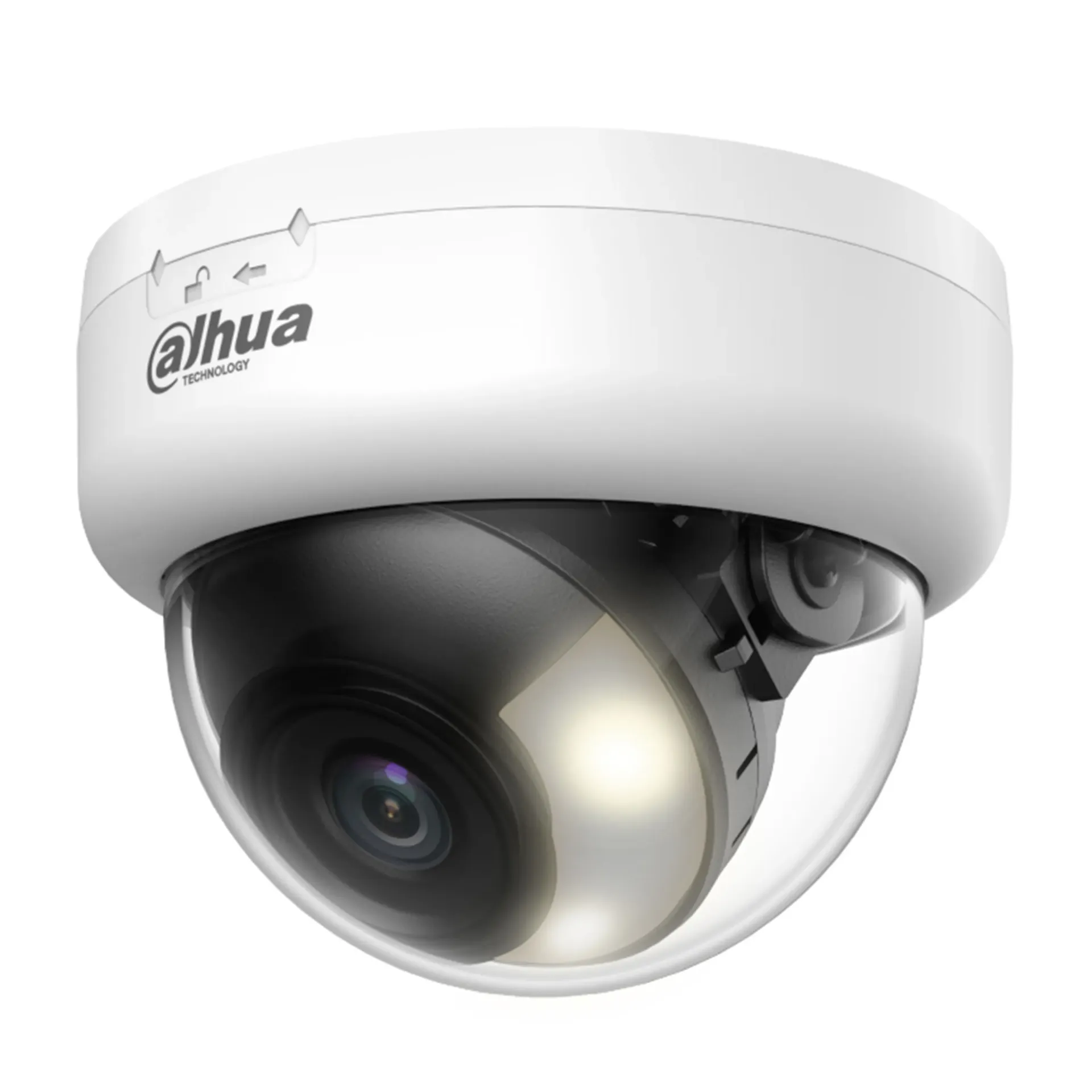Cámara Domo HDCVI 1080P [2MP] Lente 2.8mm Smart Dual Light, IR 25m / Luz Cálida 20m, Micrófono Integrado, DWDR, 4 Formatos CVI/TVI/AHD/CVBS [Serie Cooper]