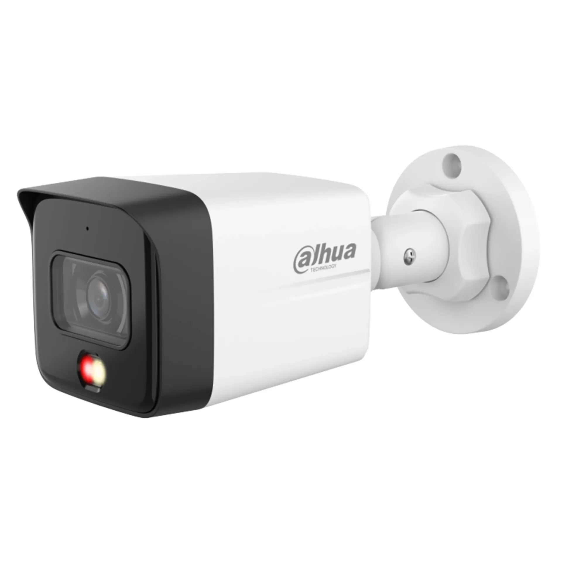 Cámara Bullet IP 1080P [2MP] Lente 2.8mm Smart Dual Light, IR 30m / Luz Cálida 20m, SMD Plus, Micrófono, Ranura microSD hasta 512GB, PoE, IP67 [Serie Entry]