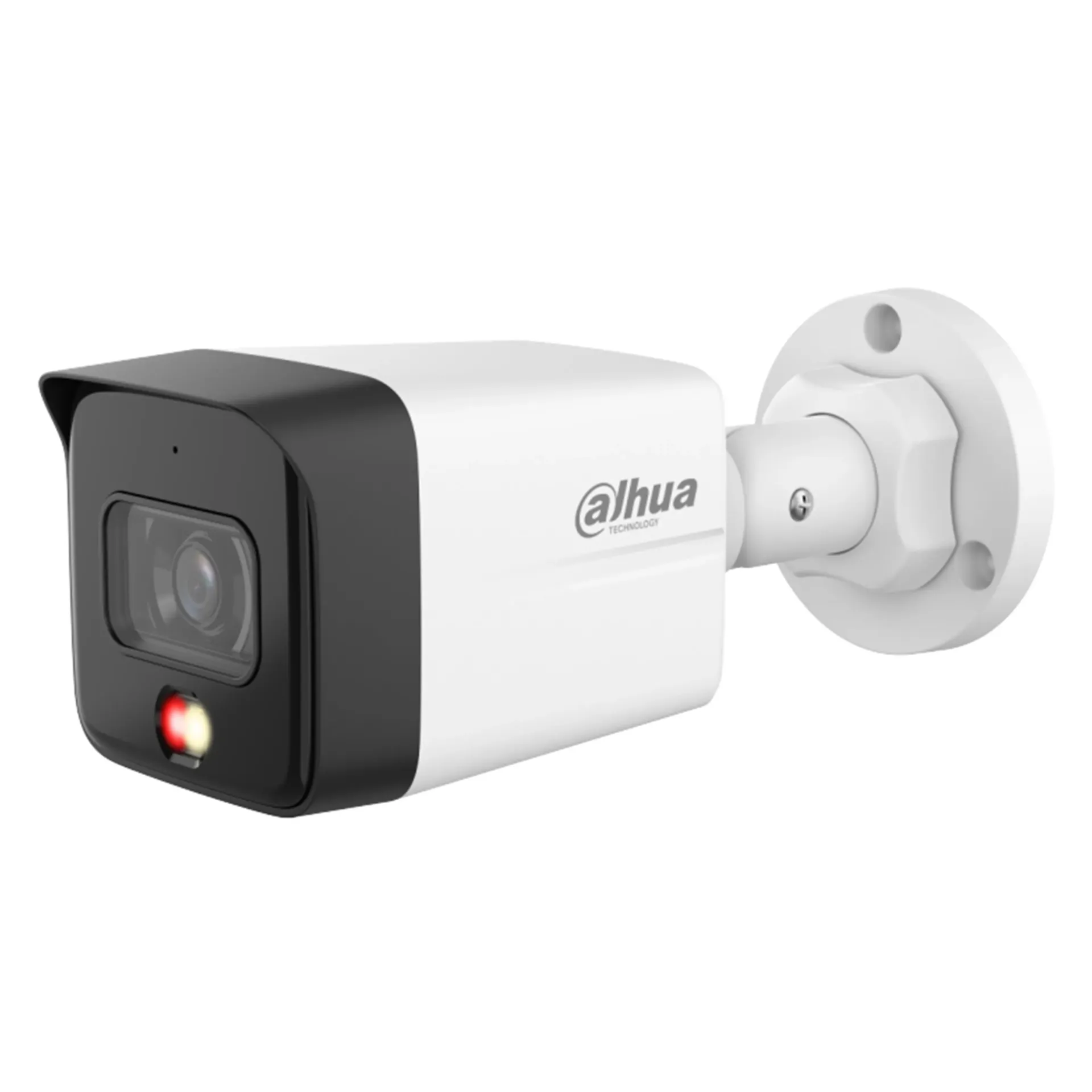 Cámara Bullet IP 4MP Lente 2.8mm Smart Dual Light, IR 30m / Luz Cálida 20m, SMD Plus, WDR 120dB, Micrófono, Ranura microSD hasta 512GB, PoE, IP67 [Serie Entry]